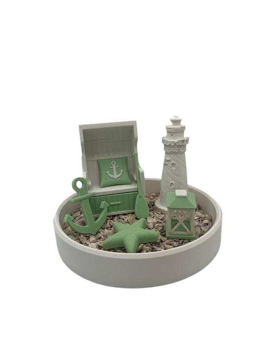 Strandkorb Deko-Set – Raysin Handmade für Alltag, Geschenk, Dekoration